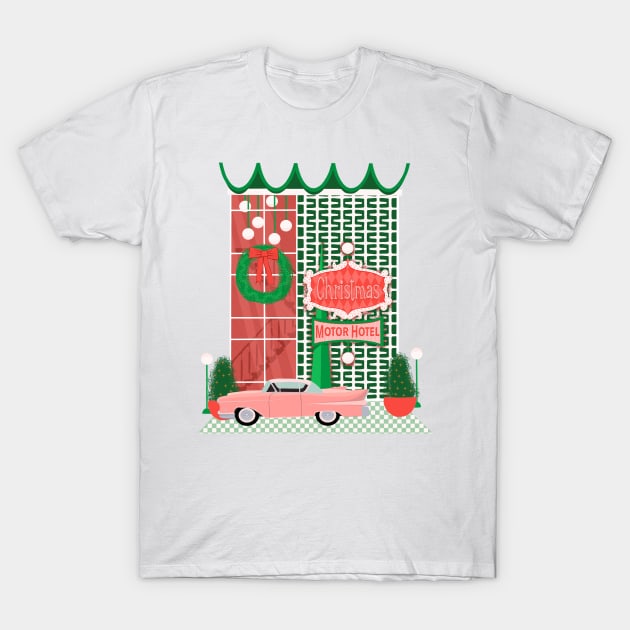 Christmas Motor Hotel T-Shirt by jenblove